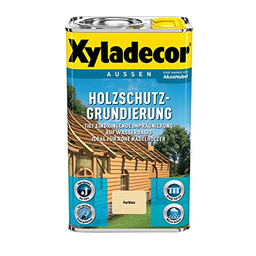 Xyladecor Holzschutz-Grundierung - auf Wasserbasis, 2,5 Liter, Farblos von Xyladecor
