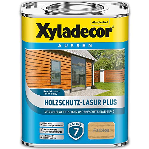 Xyladecor Holzschutz-Lasur Plus, 2,5 Liter, Farblos von Xyladecor