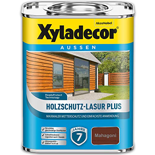 Xyladecor Holzschutz-Lasur Plus, 2,5 Liter, Mahagoni von Xyladecor