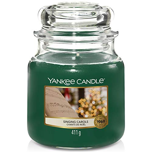 Yankee Candle Duftkerze im Glas (mittel) | Singing Carols | Brenndauer bis zu 75 Stunden von Yankee Candle