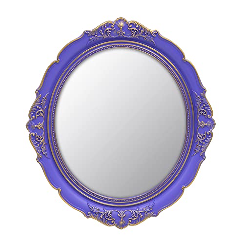 YCHMIR Dekorativer Spiegel, Vintage-Spiegel, 37,6 x 33,3 cm, oval, Violett von YCHMIR