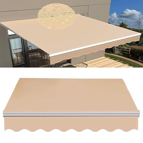 Einziehbare Markisenabdeckung, Ersatz-Sonnenschutz, Terrassendeck, Balkon, Verstärkte Äußere Markisenabdeckung, Wasserdicht, for Terrasse, Deck, Balkon (Size : L16.4xW6.5ft) von YCOVSFP