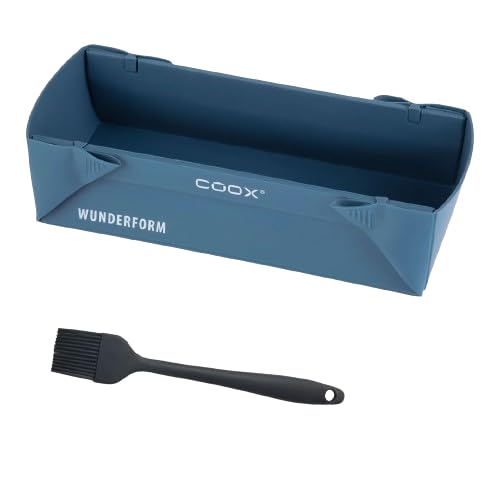 YEIG Сoox Silikon-Backform Wunderform M (Graublau), platzsparende Backform aus Silikon BPA-frei Backpinsel aus Silikon | Set von YEIG