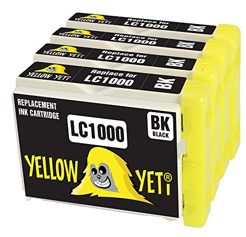 Yellow Yeti Ersatz für Brother LC1000 LC1000BK Druckerpatronen Schwarz kompatibel für Brother DCP-130C DCP-135C DCP-150C DCP-330C DCP-350C DCP-357C DCP-540CN DCP-560CN DCP-770CW MFC-235C MFC-465CN von YELLOW YETI