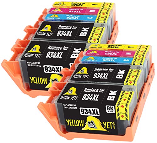 Yellow Yeti Ersatz für HP 934 935 934XL 935XL Druckerpatronen kompatibel für HP OfficeJet Pro 6830 6230 6220 6825 6835 OfficeJet 6820 6815 6812 (4 Schwarz + 2 Cyan + 2 Magenta + 2 Gelb) von YELLOW YETI