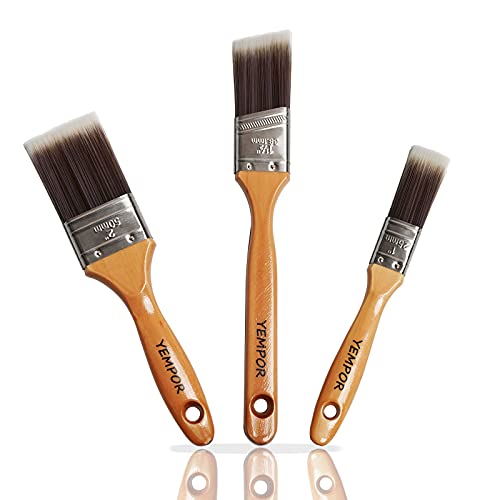 YEMPOR ® Lack Pinsel Set, Malerpinsel 3-STK 25-38-50mm für Präzise Arbeiten, Lasurpinsel, Lackpinsel, Borstenpinsel… von YEMPOR