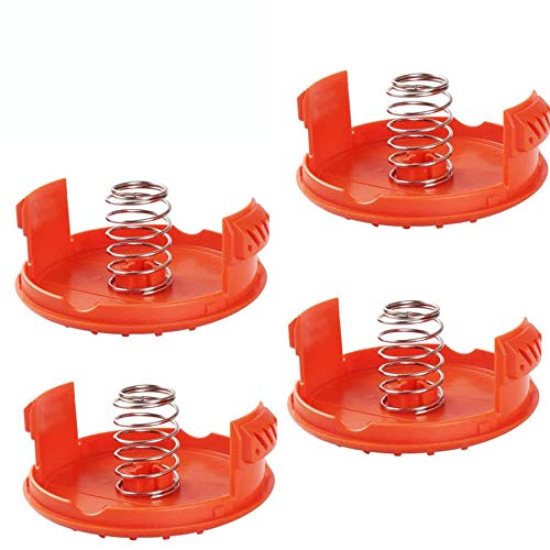 Lepidi 4 Stück Spool Caps, Federn Ersatzteile Zubehör Kompatibel, Federn Ersatzteile Zubehör Kompatibel Mit, Starke haltbare ABS Spulenkappen für Black-Decker, RC-100-P Rasenmäher, AFS Trimmer Spool von Lepidi