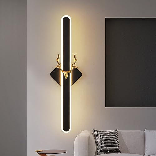 YHQSYKS Moderne LED-Wandleuchte für Badezimmer, Waschtischleuchten, Innenwandleuchten für Schminktisch, Wohnzimmer und Flur, Innenwandleuchte (schwarz) von YHQSYKS