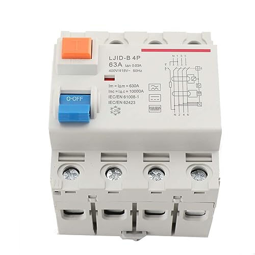 YILIKISS FI-Schutzschalter RCD Typ B 63A 30mA 4Polig Fehlerstrom-Schutzschalter Allstromsensitiv Schalter Automat Sicherung circuit breaker von YILIKISS