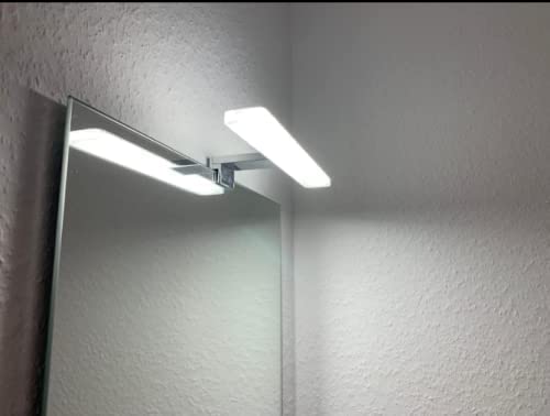 YIQAN 40cm Badezimmerleuchte 10W LED-Spiegellampen 800lm 230VAC 3000K warmweiß Spiegelleuchte für Makeup IP44 Edelstahl verchromt von YIQAN