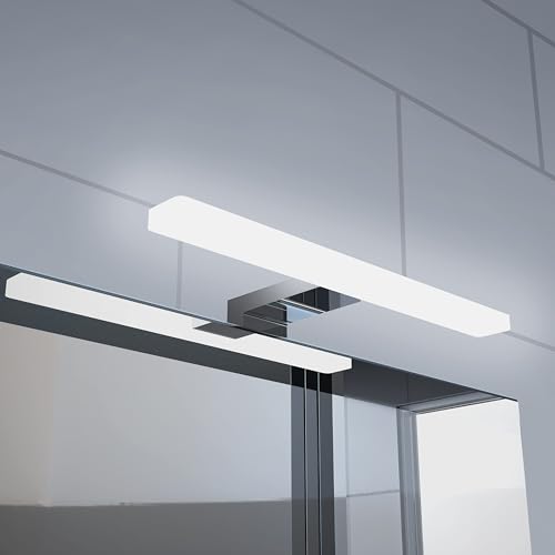 YIQAN 40cm Wandlampe für Badezimmer 10W LED-Spiegellampen 800lm 230VAC 6000K Spiegellicht für Makeup IP44 verchromt Edelstahl… von YIQAN