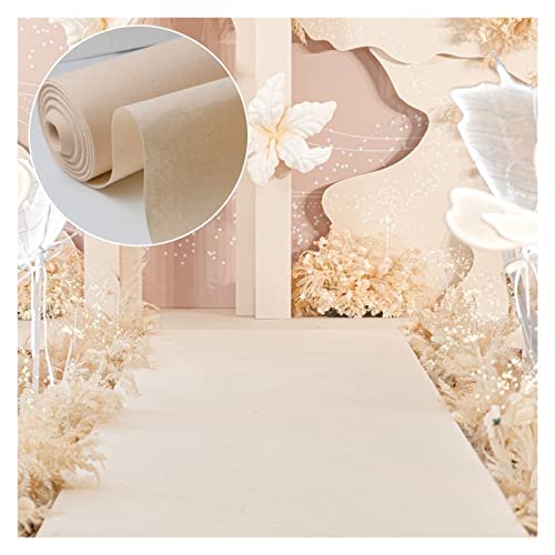 YJEUZCD Gangläufer for Hochzeiten, 2mm Dick Unvergänglich Party-Dekoration, Zuschneidbar Außenbereich Rasen Einmalige Rolle Aktivitäts-Teppich, Größe ( Farbe : Beige , Größe : 1x10m von YJEUZCD