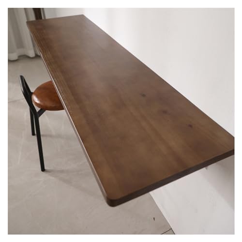 Industrieller Rustikaler Wandtisch, Massivholztisch mit Klappe, Schwebender Schreibtisch für Waschküche/Bar/Haus/Büro/Kleinen Raum (Size : 100x40cm(39x16inch)) von YKNAG Direct Store
