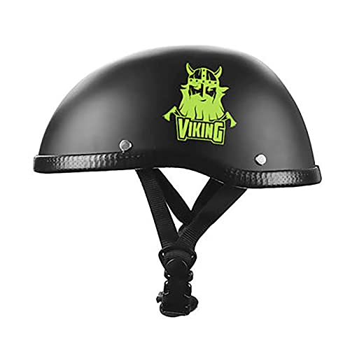 YLXD Retro Halbschale Jet-Helm Motorrad-Helm Brain-Cap Roller-Helm Motorrad-Helm Scooter-Helm Chopper Mofa Roller Helm ECE/DOT Zertifizierung H,55-62cm von YLXD