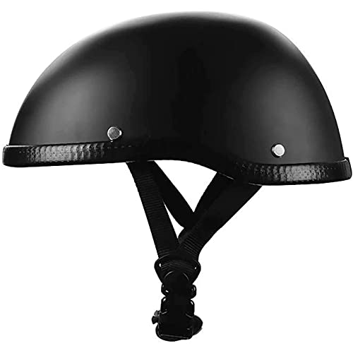 YLXD Retro Motorrad-Helm Halbhelme Brain-Cap Halbschale Jet-Helm Roller-Helm Scooter-Helm Retro Half Helm für Cruiser Chopper Biker Moped DOT/ECE-Zulassung B,55-60CM von YLXD