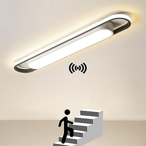 YNDD LED Deckenleuchte mit Bewegungsmelder, 16W Innen Deckenlampe mit Radar Bewegungssensor, 3000K Flurlampe Decke,Sensorlampe für Flur Balkon Veranda Garage Keller Treppe Gang Eingang Hotel Ø40cm von YNDD