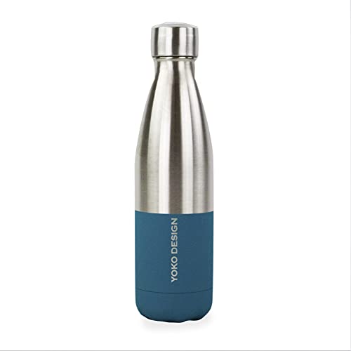 YOKO DESIGN 1708 Thermosflasche, 500 ml, Edelstahl, 26,5 cm, Entenblau von YOKO DESIGN