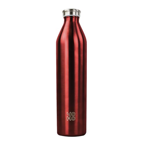 YOKO DESIGN - Isolierflasche, 1 l, Rot glänzend von YOKO DESIGN