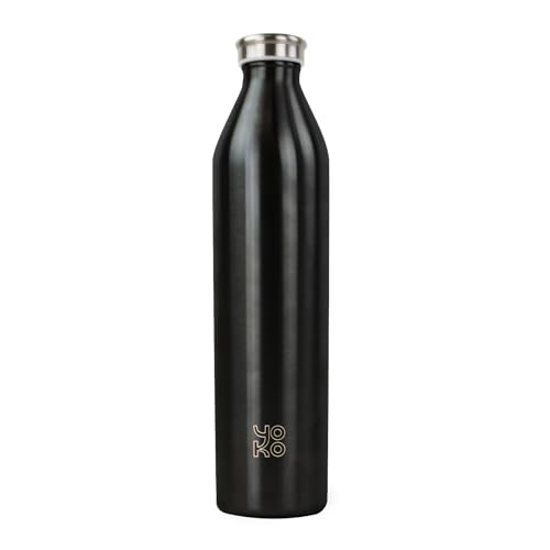 YOKO DESIGN - Isolierflasche, 1 l, Schwarz glänzend von YOKO DESIGN