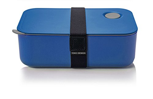 YOKO DESIGN 1387 Brotdose luftdicht Kunststoff blau 19 x 6,5 x 12 cm von YOKO DESIGN