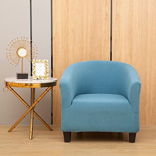 YOPOIY Abnehmbare 1 Stück Sesselhusse, Luxus Jacquard Club Chair Schonbezug mit Elastischer Unterseite Sesselbezug Elasthan Bezug für Wannensessel -blau von YOPOIY