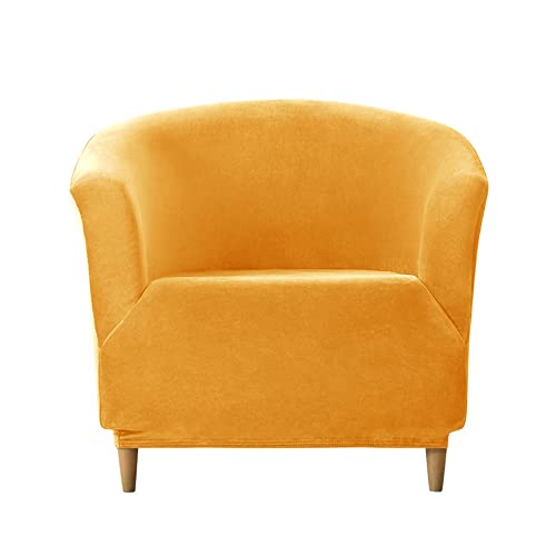 YOPOIY Einfarbig stilvoll Sesselhusse rutschfest ausgestattet Sesselbezug Reich strukturiert Cocktailsessel bezug Abdeckung für Bartheke Wohnzimmer -Gold von YOPOIY