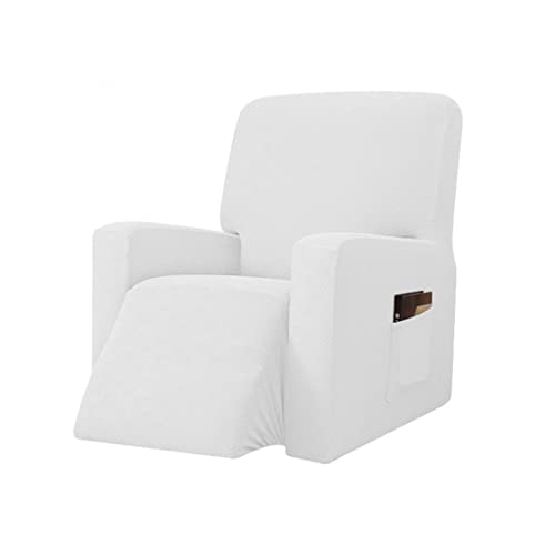 YOPOIY Moderner minimalistischer Stil Relaxsessel Sesselbezug Stretchverdicktes Fleece Sesselschoner Rutschfester Möbelbezug aus waschbarem Jacquard-Stoff -Weiß von YOPOIY