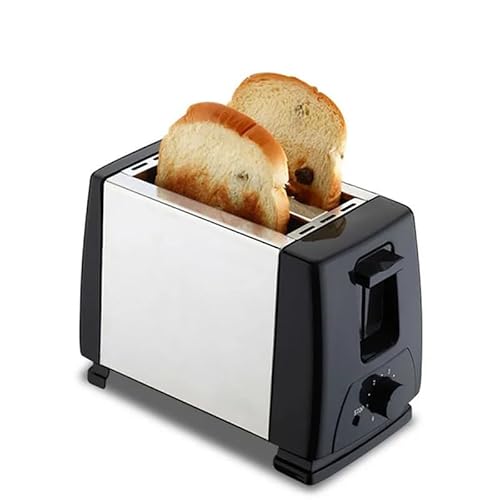 Automatik-Langschlitztoaster,2 Toastschlitze 6 Stufen Automatik-Toaster mit Brötchenaufsatz,stahl Toaster zum Toasten, Auftauen und Erwärmen,schwarz (HD2581/90) von YOPOTIKA