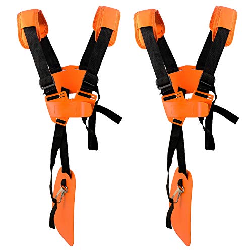 YOUSHARES Tragegurt Motorsense - 2 Stück Schultergurt Gurt Doppelschultergur Stihl Ersatzteile Rasentrimmer Cutter Trimmer Shoulder Strap für Stihl FS Freischneider, Orange von YOUSHARES