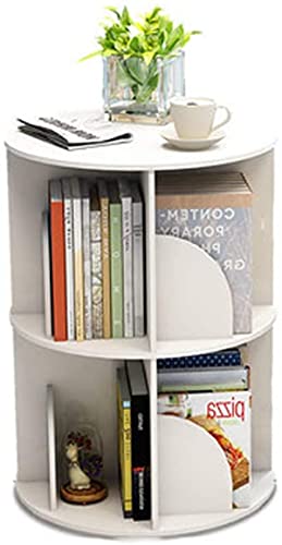 YRHH Kreatives Drehbares Bücherregal, 360-Grad-Bücherregal, Einfacher Moderner Schreibtisch-Student Mit Mehrschichtigem Regal, Drehbarem Bodenregal von YRHH