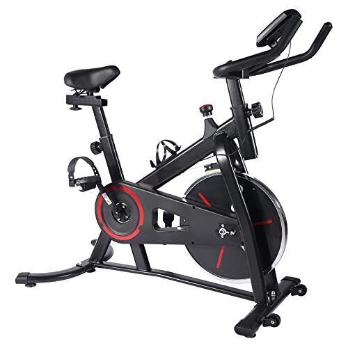 Indoor Cycling Bike Stationary Exercise Bike, Comfortable Seat Cushion, Silent Belt Drive, iPad Holder, Fitness Stationary Flywheel Bicycle with Resistance for Cardio Workout Cycle Bike Training von YSSOA