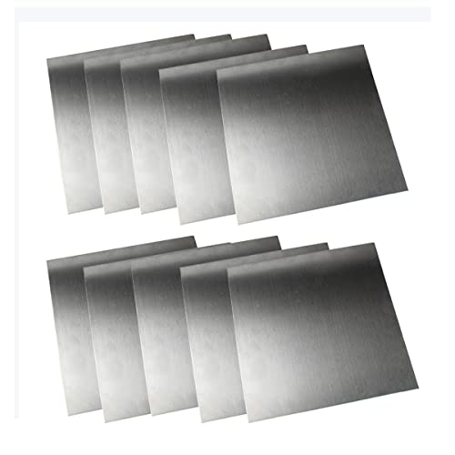 YTGZS 1060 Aluminium Panel Platte Alublech Blechzuschnitt Dicke 0.8mm bis 1.5mm,Länge 150mm Breite 150mm,10 STK,0.8mmx150mmx150mm von YTGZS