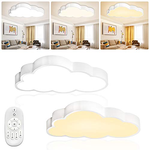 YUENFONG 48W LED Deckenleuchte Wolken Deckenlampe mit Fernbedienung, Dimmbar Wolken Lampe Kreativität Moderne Design, Moderne für Kinderzimmer Arbeitszimmer Küche Schlafzimmer von YUENFONG