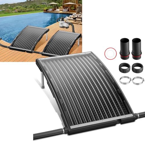 YUENFONG Poolheizung Sonnenkollektor Solarheizung Solarmatte Pool Solarkollektor 15L Wasserinhalt, für Schwimmbad Garten, 111,5 x 65 cm, Typ B von YUENFONG