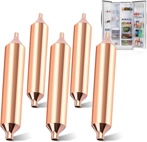 5 StückKupfer-Kühlschrankfilter, Kupfer-Kühlschrank-Filtertrockner Kühlschrankfilter aus Kupfer, Kupferfiltertrockner Kühlschrank Filter Trockner Kompatibel mit Samsung für die Meisten (19 * 130mm) von YUFFQOPC