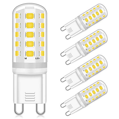 YUIIP G9 LED Dimmbar Leuchtmittel 5W Ersatz für 40W 50W Halogenlampe - Neutralweiß 4000K Led glühbirnen - G9 Sockel Led Birne Lampe, 400LM,AC 220-240V, 4er Pack von YUIIP