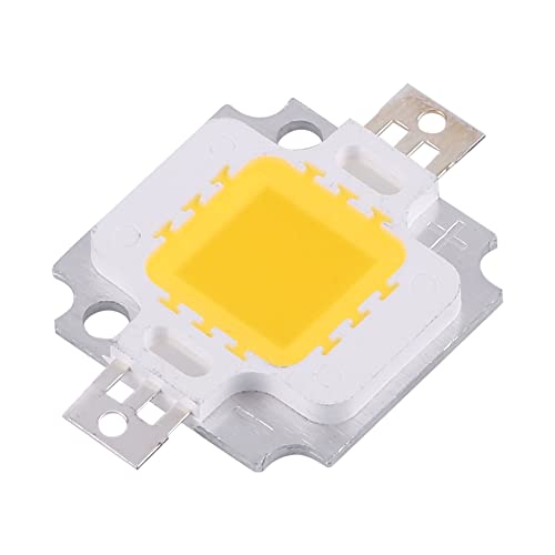 YUMILI COB-LED-Lichtperlen – 10 Stück 10 W LED-SMD-Chip-COB-Glühlampe DC 9-12 V für Lampen-Flut-Glühlampen-Ersatz, warm/kaltweiß(Warmweiß) von YUMILI