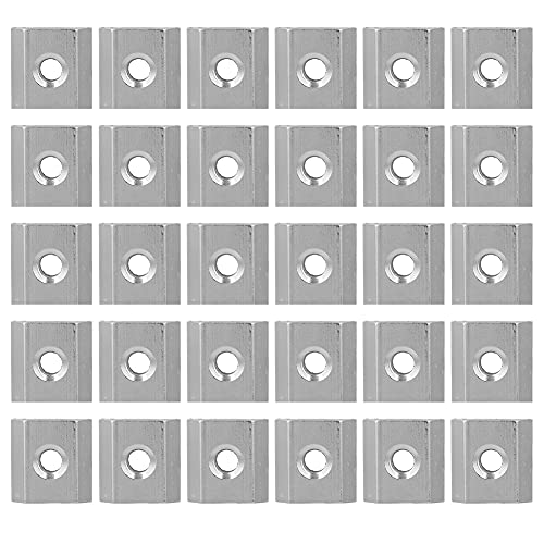 T-Gleitmutter, 30-teiliges Set mit T-Nutensteinen der Serie 30, Aluminiumprofil mit Gewinde, T-Gleitmutter-Blockbefestigungen, T-Muttern (M5) von YWBL-WH