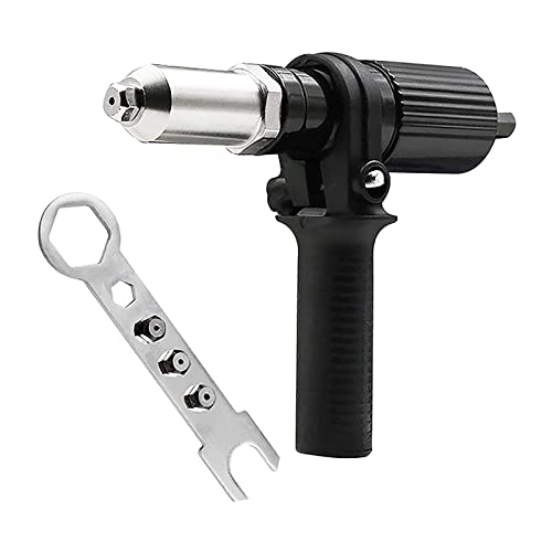 Rivet Gun Adapter with Removable Plastic Handle, Electric Rivet Gun Head, Cordless Riveting Drill Tool Accessories von YWHWXB