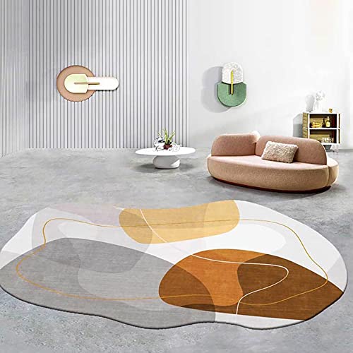 YXZN Großer Teppich, unregelmäßige Form Moderner geometrischer Teppich Schlafzimmer Teppich Extra großer Teppich für drinnen und draußen für Wohnzimmer Balkon von YXZN