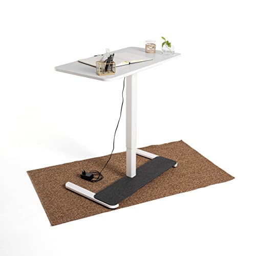 Yaasa Desk One Stehpult, 91x51 cm, Weiß, Kleiner praktischer Schreibtisch passt in Jede Ecke, 5 Jahre Garantie, elektrisch höhenverstellbarer Homeoffice Tisch, Height Adjustable Desk von Yaasa