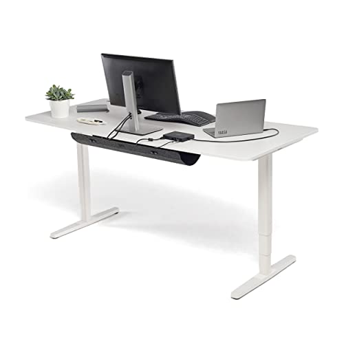 Yaasa Desk Pro 2 Elektrisch Höhenverstellbarer Schreibtisch, 160 x 80 cm, Off-White, mit Speicherfunktion und Kollisionssensor von Yaasa