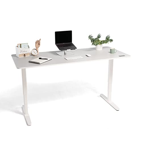 Yaasa Desk Pro 2 Elektrisch Höhenverstellbarer Schreibtisch, 160 x 80 cm, Hellgrau, mit Speicherfunktion und Kollisionssensor von Yaasa