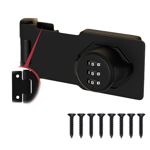 Anti-theft Cabinet Password Locks, door and cabinet locks with keys Dial 3-Digit Combination Lock AntiTheft Drawer Lock (Black,4.5in) von Yaepoip