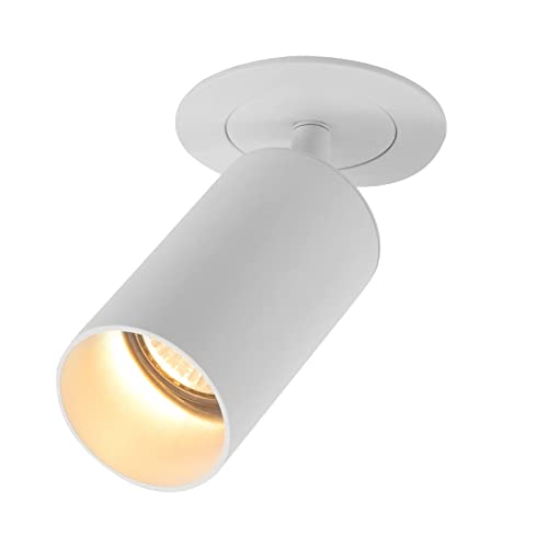 Yafido 1-Flammig LED Deckenstrahler 360° Schwenkbar LED Deckenlampen Weiß GU10 Strahler Deckenspot Spotlight Lampe für Wohnzimmer Ohne Leuchtmittel von Yafido