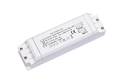 Yafido Elektronischer Transformator 230V (AC) auf 12V (AC) 50-150W, Halogen-Trafo Überlastungsschutz, nicht dimmbar, für Halogen von Yafido