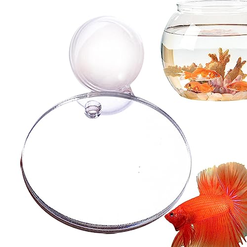 Yajexun Aquariumspiegel - Schwimmender doppelseitiger Fishbowl-Spiegel,Amüsante Aquarium-Dekoration für Aquarien, Büro, Zuhause und Wohnzimmer von Yajexun
