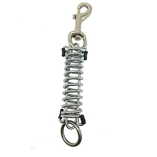 Yangbaga Ruckdämpfer Ruckfeder Hundeleine Druckfeder Verchromt für Hunde klein bis mittel Ringe und Karabiner Kostenlos (2.5 * 8cm) von Yangbaga