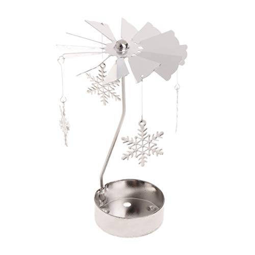 Yanhonin Rotations-Kerzenhalter, Metall, Karussell, perfekt für Weihnachten/Hochzeit, Dekoration von Yanhonin