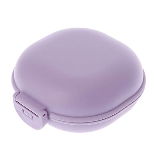 Yanhonin Seifenschachteln für Reise, Seifenschale, tragbar, Badezimmer aus Kunststoff, violett, 8.7x8.7x4cm von Yanhonin